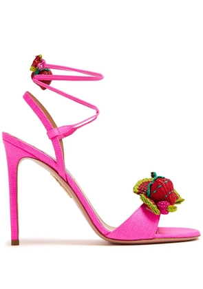 Aquazzura Strawberry Punch 105mm leather sandals - Pink