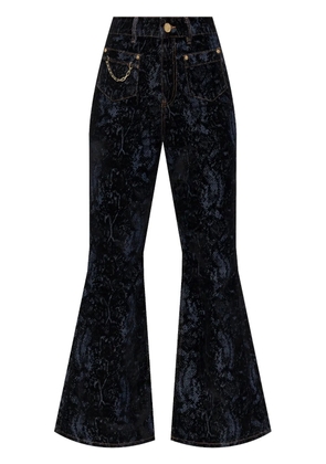GANNI Jeansy flared trousers - Blue