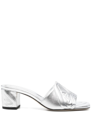 Alexander McQueen Pre-Owned 50mm Seal mules - Silver