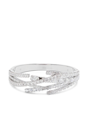 Swarovski Matrix crystal-embellished rhodium-plated bracelet - Silver