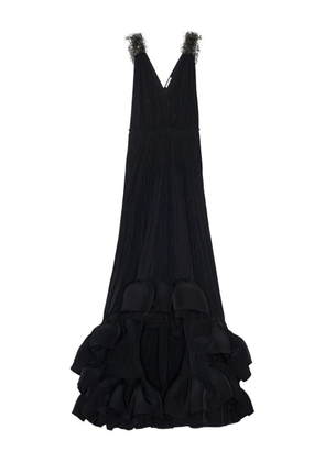 Lanvin embellished pleated gown - Black