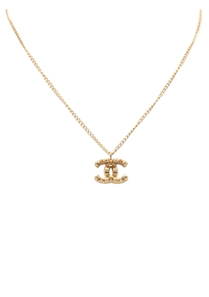 CHANEL Pre-Owned 2003 CC Gold Plated Pendant Necklace costume necklace