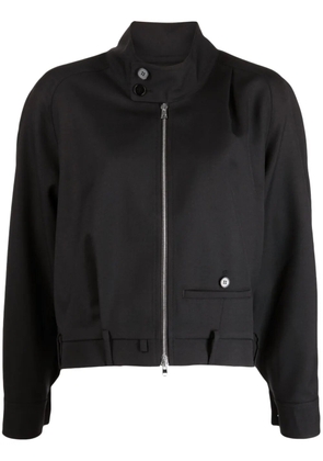 Goen.J trouser-motif bomber jacket - Black