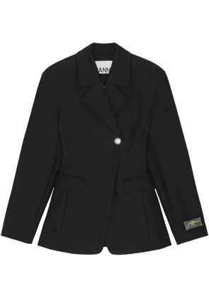 GANNI appliqué blazer - Black