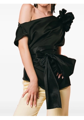 GIADA CURTI one-shoulder top - Black