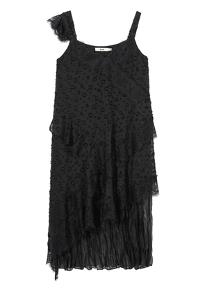 b+ab lace-trimmed midi dress - Black