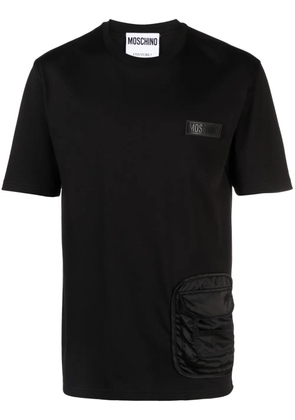 Moschino logo-appliqué cotton T-shirt - Black