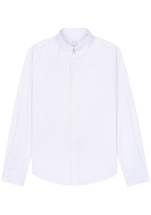 Sporty & Rich crown-logo striped Oxford shirt - Blue
