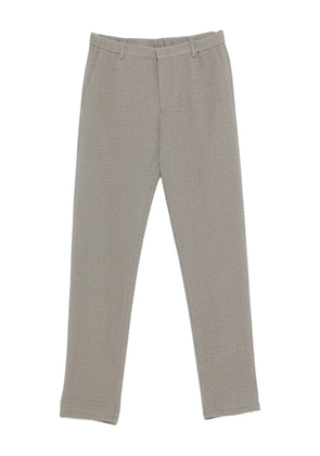 Emporio Armani fine-ribbed trousers - Grey