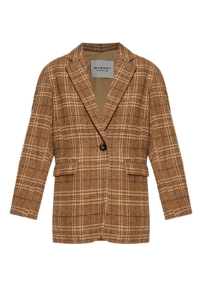 MARANT ÉTOILE Limiza checkered wool coat - Brown