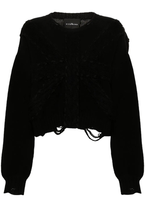 John Richmond Union Flag-embroidered jumper - Black