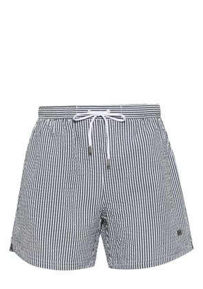 BOSS Velvetfish striped swim shorts - Blue