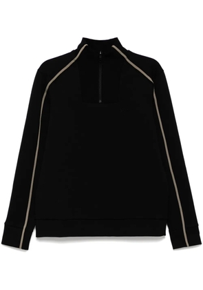 BOSS Sweat 1 Quarter Zip Sweatshirt - Black