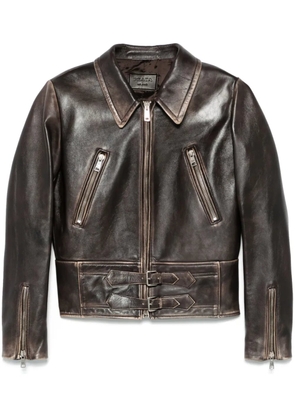 Prada leather jacket - Brown