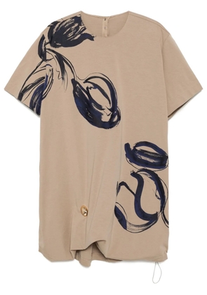 JNBY graphic-print dress - Brown