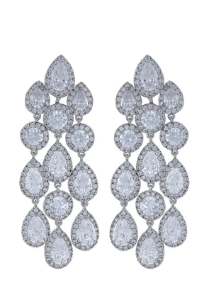 Fantasia by Deserio Pear chandelier earrings - White