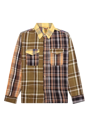 Human Made patchwork heart-embroidered shirt - Yellow