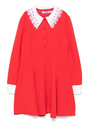 Vivetta lace-detail dress - Red