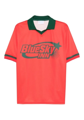 BLUE SKY INN logo-print soccer T-shirt - Red