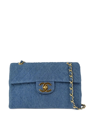 CHANEL Pre-Owned 1990 maxi Classic Flap shoulder bag - Blue