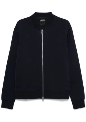 Zegna logo-appliqué sweatshirt - Blue