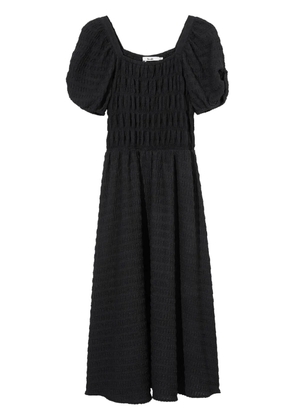 b+ab smocked midi dress - Black