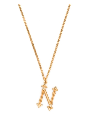 Emanuele Bicocchi Alphabet Pendant N sterling silver necklace - Gold
