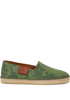 ETRO paisley-motif espadrilles - Green