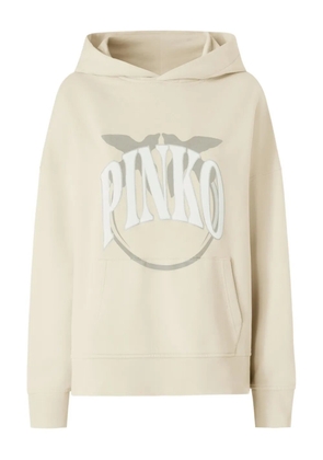 PINKO logo-print hoodie - Neutrals