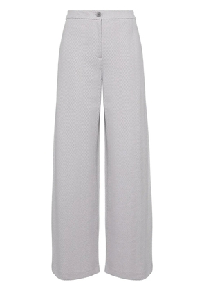 Emporio Armani chevron-stitch straight-leg trousers - Purple