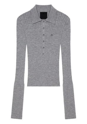 Givenchy 4G-detail wool polo top - Grey