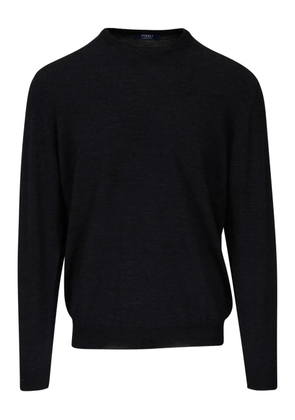 Fedeli round-neck sweater - Black