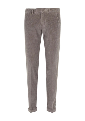 Briglia 1949 corduroy cuffed trousers - Brown