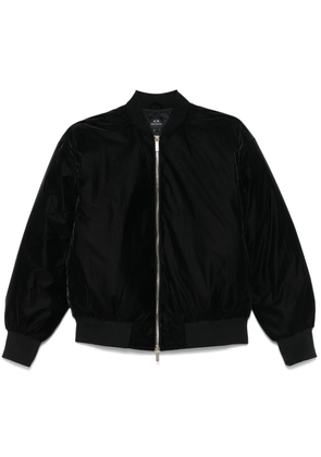 Armani Exchange velvet-effect jacket - Black
