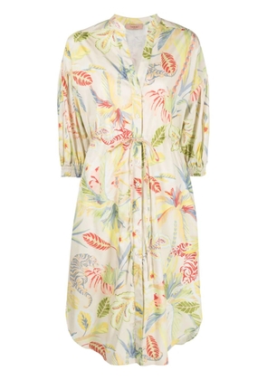 TWINSET printed cotton shirt dress - Neutrals