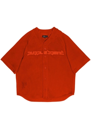 Purple Brand logo-embossed cotton football shirt - Red