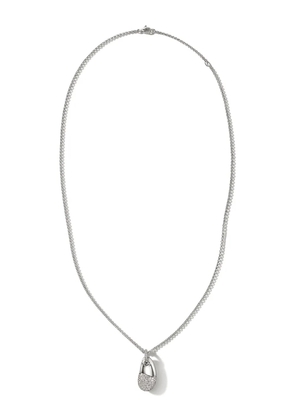 John Hardy sterling silver Pebble Pendant white diamonds necklace