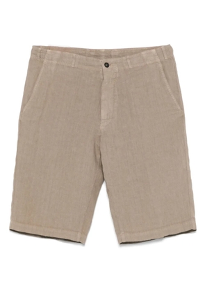 Corneliani linen shorts - Brown