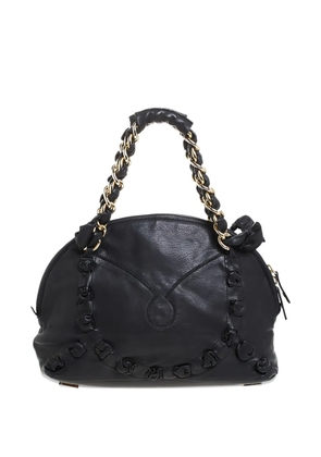 Gianfranco Ferré Pre-Owned chain-detail leather tote bag - Black