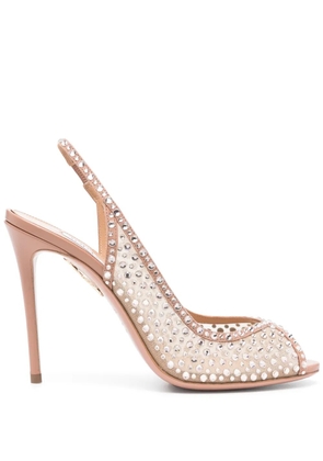 Aquazzura 105mm Crystal Lover sandals - Pink