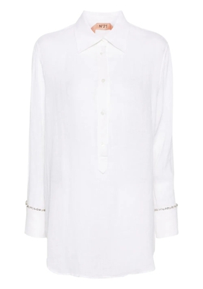 Nº21 gem-detailed tunic - Neutrals