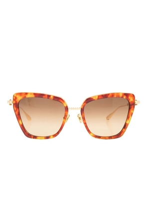 VALENTINO GARAVANI EYEWEAR oversize-frame sunglasses - Brown