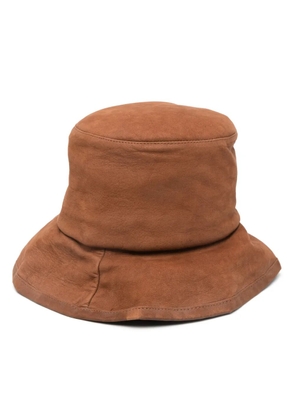Giorgio Armani Pre-Owned 2010s leather hat - Brown