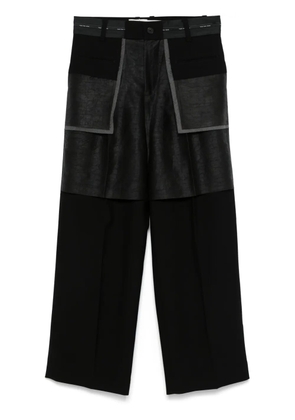 Feng Chen Wang patchwork trousers - Black