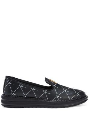Giuseppe Zanotti Tim logo-lettering loafers - Black