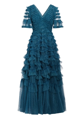 Needle & Thread Marilla ruffled gown - Blue
