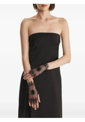 2310 STUDIO lace-detailed fringed gloves - Black