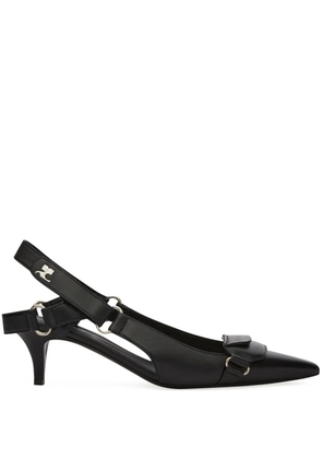 Courrèges 50mm Racer slingback pumps - Black