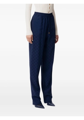 Elisabetta Franchi diamond jacquard trousers - Blue