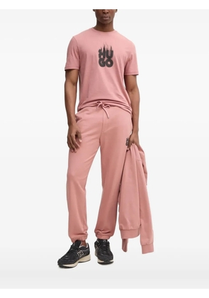 HUGO logo-print hoodie - Pink